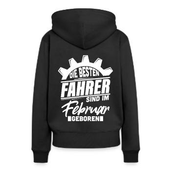 Autofahrer Auto - Frauen Premium Bio Hoodie - Schwarz - Hinten - Julia (174cm)