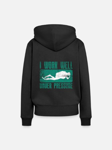 Tauchen - Frauen Premium Bio Hoodie - Schwarz