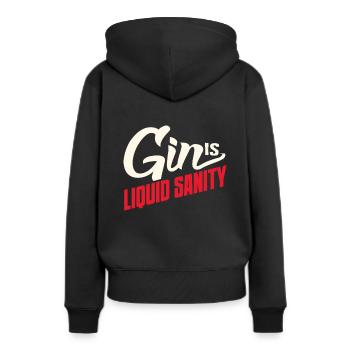 gin - Sweat à capuche Premium bio Femme - noir - Dos - Julia (174cm)
