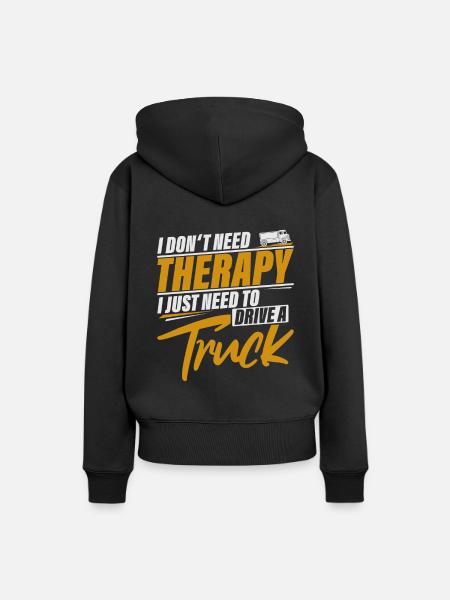 Trucker - Frauen Premium Bio Hoodie - Schwarz