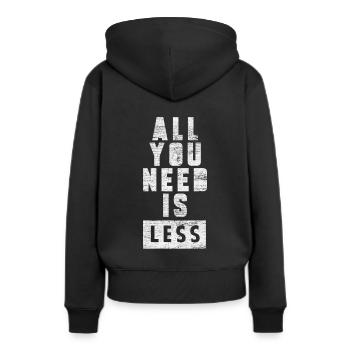 minimalisme - Sweat à capuche Premium bio Femme - noir - Dos - Julia (174cm)