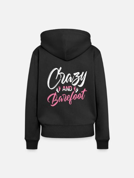 Barfuß - Frauen Premium Bio Hoodie - Schwarz