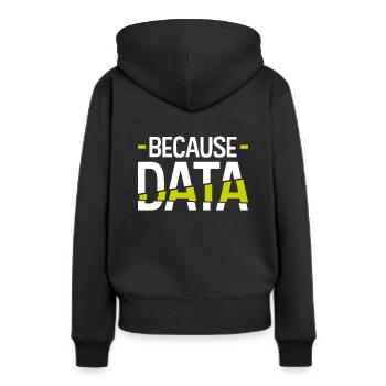 Informatiker - Frauen Premium Bio Hoodie - Schwarz - Hinten - Julia (174cm)