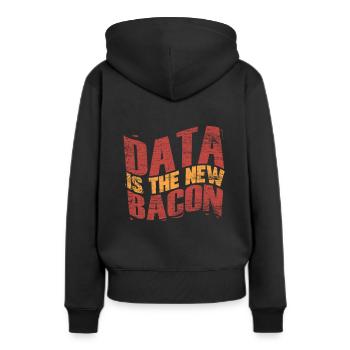 informatique - Sweat à capuche Premium bio Femme - noir - Dos - Julia (174cm)