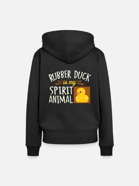 Badeente - Frauen Premium Bio Hoodie - Schwarz