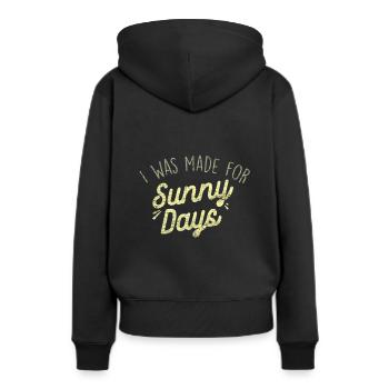 Printemps - Sweat à capuche Premium bio Femme - noir - Dos - Julia (174cm)