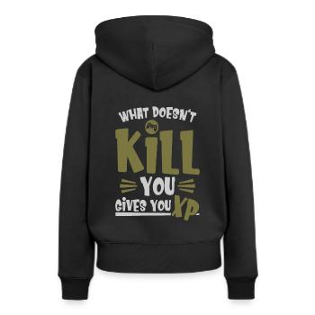 Gaming - Sweat à capuche Premium bio Femme - noir - Dos - Julia (174cm)