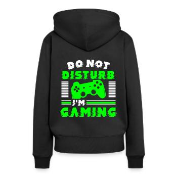 Gaming - Sweat à capuche Premium bio Femme - noir - Dos - Julia (174cm)