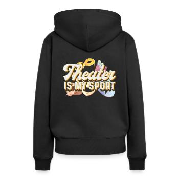 Théâtre théâtre - Sweat à capuche Premium bio Femme - noir - Dos - Julia (174cm)