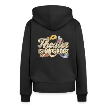 Théâtre - Sweat à capuche Premium bio Femme - noir - Dos - Julia (174cm)