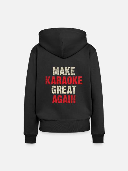 Karaoke - Frauen Premium Bio Hoodie - Schwarz