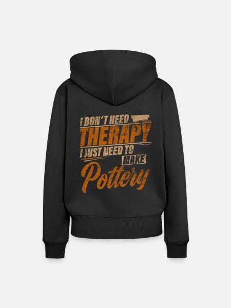 Töpfern - Frauen Premium Bio Hoodie - Schwarz