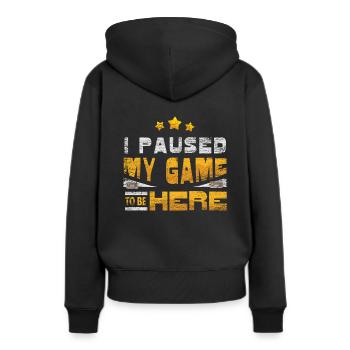 Gaming - Sweat à capuche Premium bio Femme - noir - Dos - Julia (174cm)