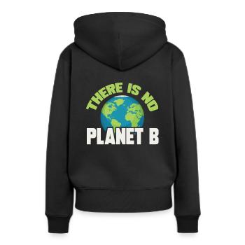 Changement climatique Protection du climat - Sweat à capuche Premium bio Femme - noir - Dos - Julia (174cm)