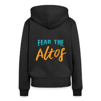 Chor Alt Sänger - Frauen Premium Bio Hoodie - Schwarz - Hinten - Julia (174cm)
