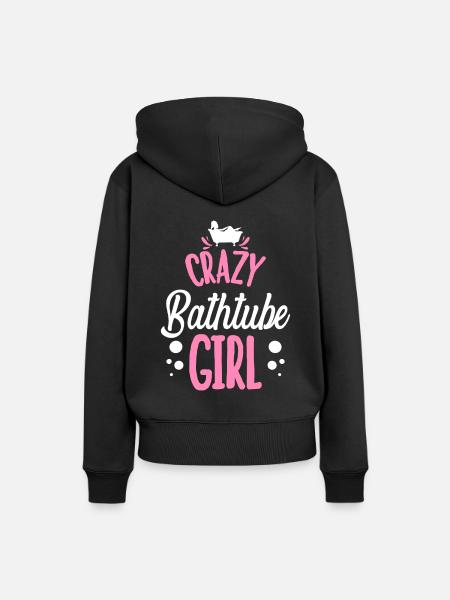 Bad Badewanne - Frauen Premium Bio Hoodie - Schwarz