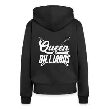 Billard - Frauen Premium Bio Hoodie - Schwarz - Hinten - Julia (174cm)