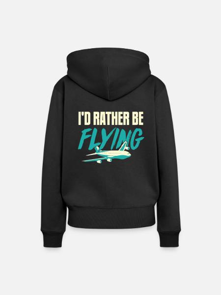 Pilot - Frauen Premium Bio Hoodie - Schwarz