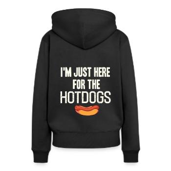 Hot-dog - Sweat à capuche Premium bio Femme - noir - Dos - Julia (174cm)