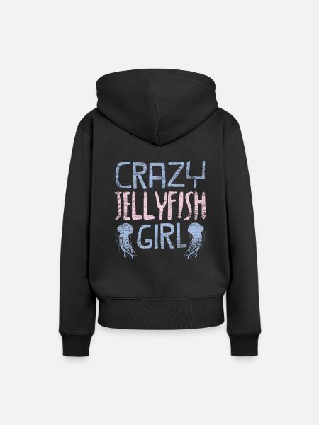 Qualle - Frauen Premium Bio Hoodie - Schwarz