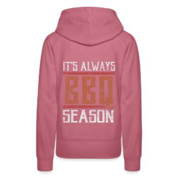 BBQ grilling - Women’s Premium Organic Hoodie - mauve - Back - Isabella (175cm)