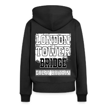 Tower Bridge de Londres, Angleterre Bridge City - Sweat à capuche Premium bio Femme - noir - Dos - Julia (174cm)