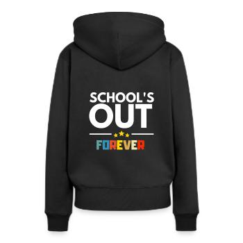 Schools Out Schulschluss Für Immer Abschluss Abi - Frauen Premium Bio Hoodie - Schwarz - Hinten - Julia (174cm)
