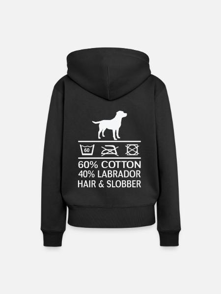 Hundehaare Labrador Witzig Lustig Hundebesitzer - Frauen Premium Bio Hoodie - Schwarz