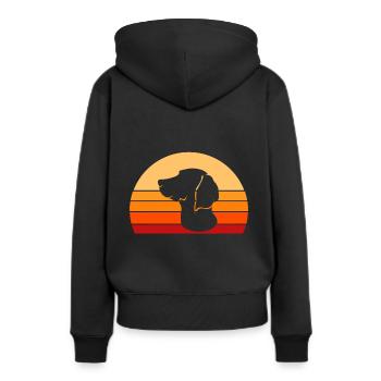 Chien chien de race chien de race chien de race - Sweat à capuche Premium bio Femme - noir - Dos - Julia (174cm)