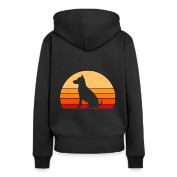 Chien de berger allemand de race chien propriétaire de race - Sweat à capuche Premium bio Femme - noir - Dos - Julia (174cm)