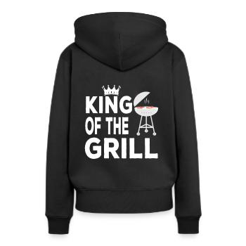 Barbecue Barbecue King Grill saison - Sweat à capuche Premium bio Femme - noir - Dos - Julia (174cm)