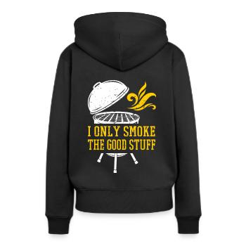 Viande Grillée Grillades Grill Qualité Grill - Sweat à capuche Premium bio Femme - noir - Dos - Julia (174cm)