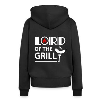 Seigneur du Grill Grill Master Barbecue Grill - Sweat à capuche Premium bio Femme - noir - Dos - Julia (174cm)