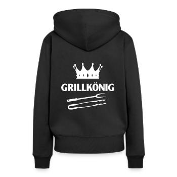 Barbecue King Grill Barbecue Crown Couverts De Barbecue - Sweat à capuche Premium bio Femme - noir - Dos - Julia (174cm)