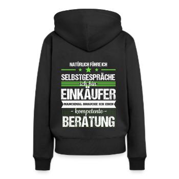 Einkäufer Einkauf Technisch Job Beruf Geschenk - Frauen Premium Bio Hoodie - Schwarz - Hinten - Julia (174cm)
