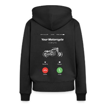 Your motorcycle calls you motorcycle riders motorcycle rides - Women’s Premium Organic Hoodie - black - Back - Julia (174cm)