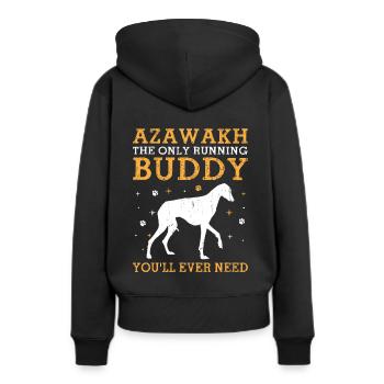 Azawakh Hundebesitzer Arabischer Windhund Tuareg Sloughi - Frauen Premium Bio Hoodie - Schwarz - Hinten - Julia (174cm)
