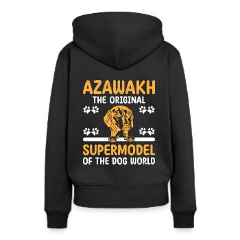 Azawakh Hundebesitzer Arabischer Windhund Tuareg Sloughi - Frauen Premium Bio Hoodie - Schwarz - Hinten - Julia (174cm)