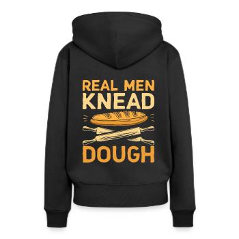 Backen Bäckerei Konditorei Konditor Bäcker Konditorei - Frauen Premium Bio Hoodie - Schwarz - Hinten - Julia (174cm)
