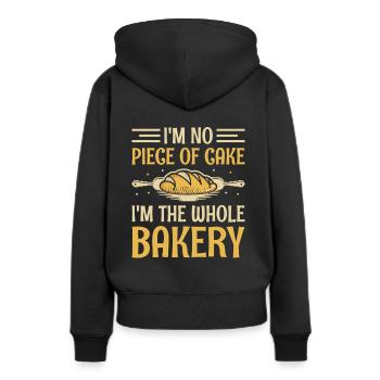 Backen Bäckerei Konditorei Konditor Bäcker Konditorei - Frauen Premium Bio Hoodie - Schwarz - Hinten - Julia (174cm)