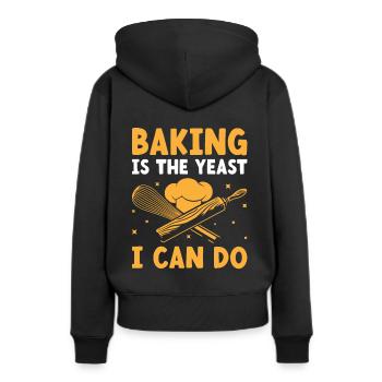 Backen Bäckerei Konditorei Konditor Bäcker Konditorei - Frauen Premium Bio Hoodie - Schwarz - Hinten - Julia (174cm)