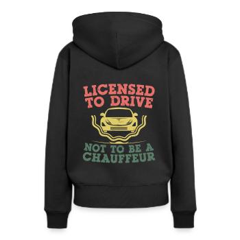 Permis de conduire passé Nouveau permis de conduire S - Sweat à capuche Premium bio Femme - noir - Dos - Julia (174cm)
