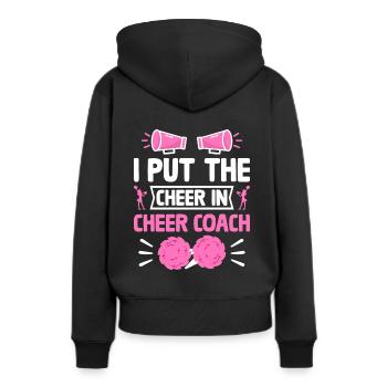 Cheerleading Coach Cheer Coach Cheerleader Cheer T - Frauen Premium Bio Hoodie - Schwarz - Hinten - Julia (174cm)