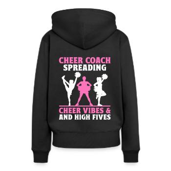 Cheerleading Coach Cheer Coach Cheerleader Cheer T - Frauen Premium Bio Hoodie - Schwarz - Hinten - Julia (174cm)