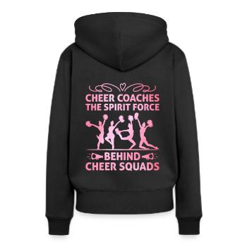 Cheerleading Coach Cheer Coach Cheerleader Cheer T - Frauen Premium Bio Hoodie - Schwarz - Hinten - Julia (174cm)