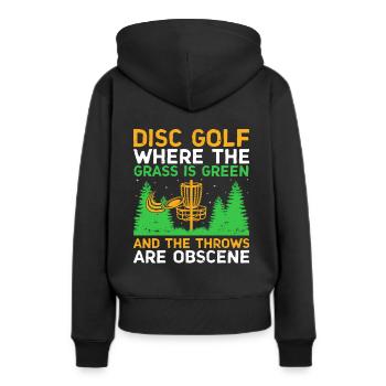 Disc Golf Player Disc Golfer Frisbee Player Par Pu - Sweat à capuche Premium bio Femme - noir - Dos - Julia (174cm)