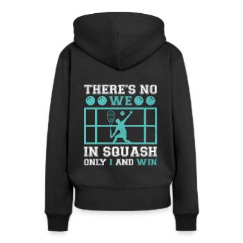 Squashspieler Squash-Tennisspieler Raquetball-Spor - Frauen Premium Bio Hoodie - Schwarz - Hinten - Julia (174cm)
