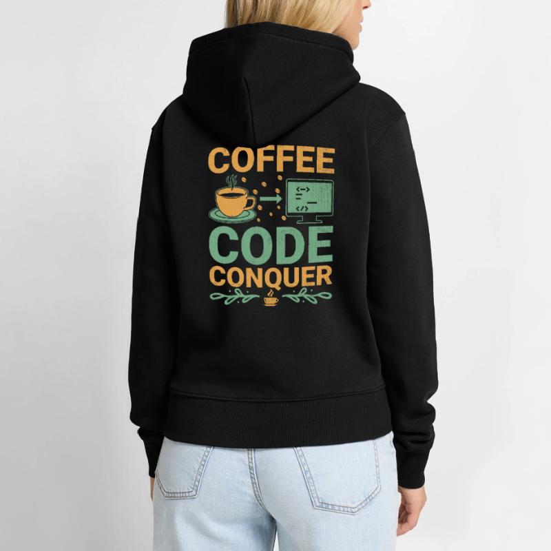 Kaffee-Codierung Programmierer Programmierer Entwickler Nerd Coff Frauen Premium Bio Hoodie