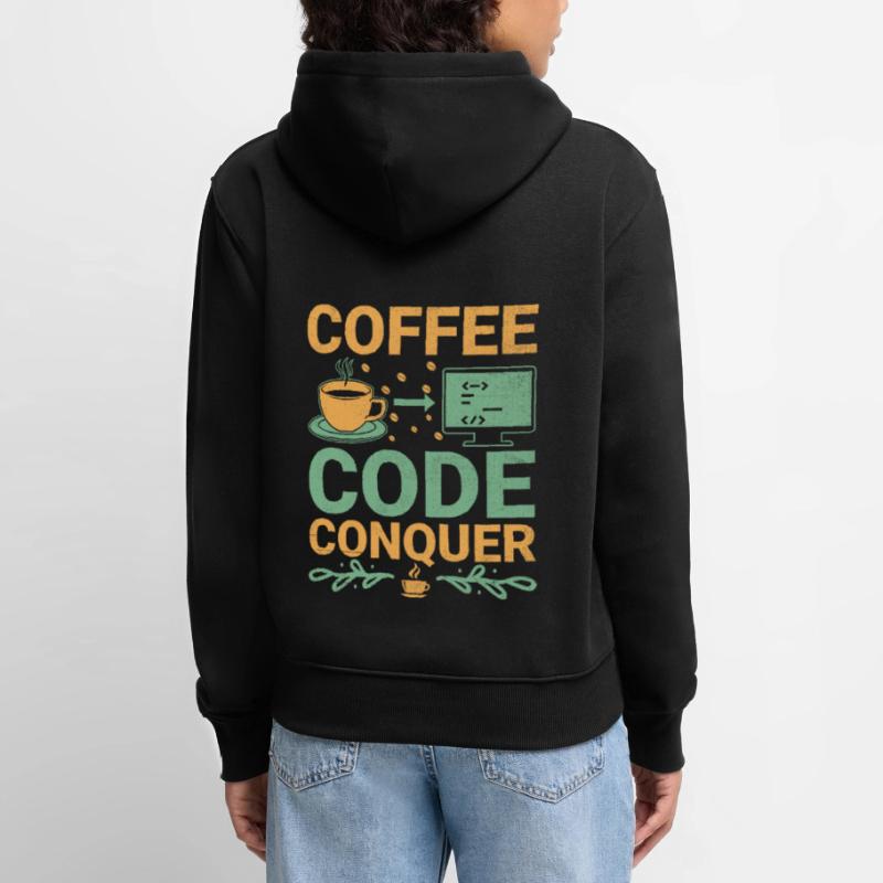 Kaffee-Codierung Programmierer Programmierer Entwickler Nerd Coff Frauen Premium Bio Hoodie