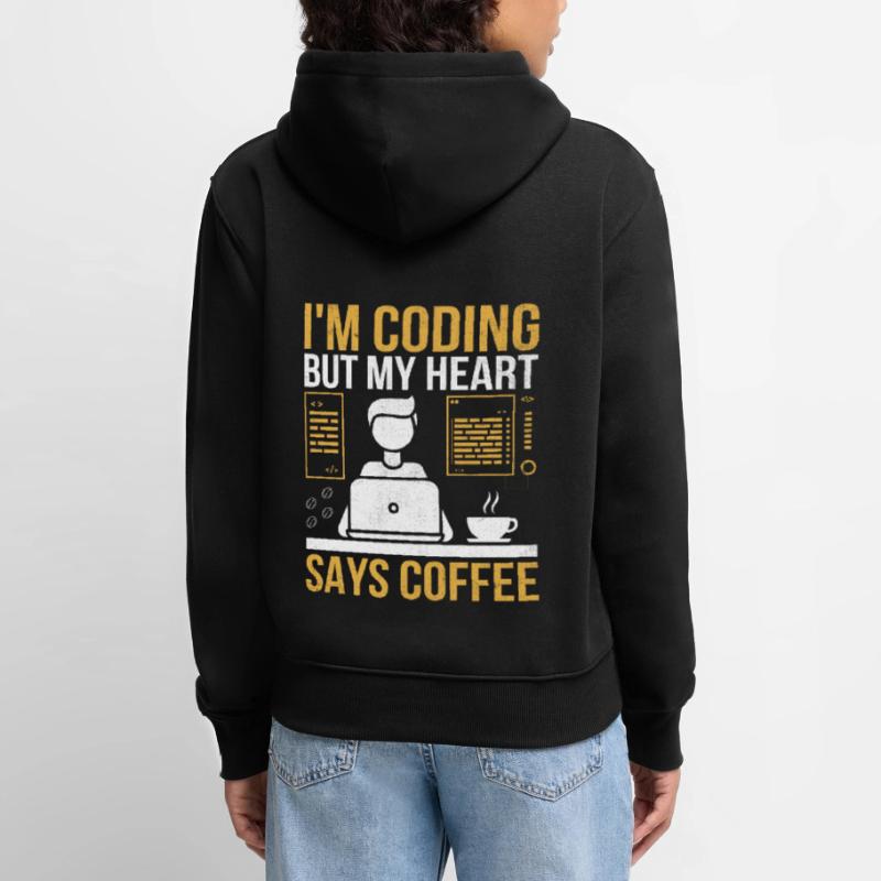 Kaffee-Codierung Programmierer Programmierer Entwickler Nerd Coff Frauen Premium Bio Hoodie